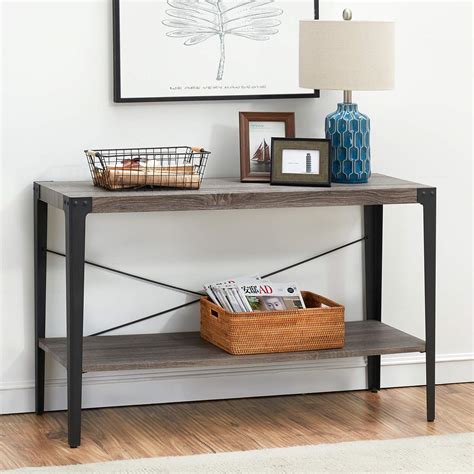 metal console table with storage